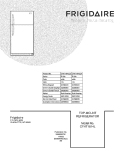 COVER Diagram and Parts List for CFHT1814LZ4  Frigidaire Refrigerator