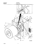 DRY CAB, HEATER Diagram and Parts List for FGR341AS0  Frigidaire Dryer