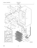 CABINET Diagram and Parts List for FCRS201LFB2  Frigidaire Refrigerator
