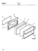 DOOR Diagram and Parts List for MGF350SBDA  Frigidaire Range