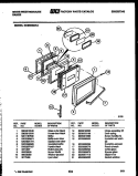 DOOR PARTS Diagram and Parts List for KD860GDK4  Frigidaire Range