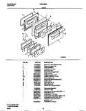 DOOR Diagram and Parts List for FGF378WCCA  Frigidaire Range