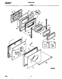 DOOR Diagram and Parts List for TEB554CCB2  Tappan Wall Oven