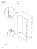 DOOR Diagram and Parts List for GDR22CWR0  Frigidaire Freezer