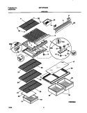 SHELVES Diagram and Parts List for MRT16FRGW2  Frigidaire Refrigerator