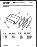 DRAWER PARTS Diagram and Parts List for 31-7969-00-02  Tappan Range