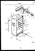 CABINET PARTS Diagram and Parts List for TPK160JN0W  Kelvinator Refrigerator