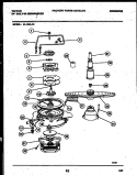 MOTOR PUMP PARTS Diagram and Parts List for 61-1021-10-00  Tappan Dishwasher