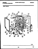 TUB AND FRAME PARTS Diagram and Parts List for DP400PWW1  Frigidaire Dishwasher