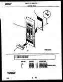 CONTROL PANEL Diagram and Parts List for TMS137T1B  Tappan Microwave
