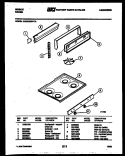 BACKGUARD AND COOKTOP PARTS Diagram and Parts List for CGC3M8WVTA  Gibson Range