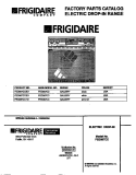 COVER Diagram and Parts List for FED367CCTD  Frigidaire Range