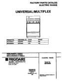 COVER Diagram and Parts List for MEF322SEDC  Frigidaire Range