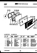 DOOR PARTS Diagram and Parts List for 31-2237-00-03  Tappan Range