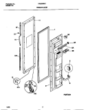 FREEZER DOOR Diagram and Parts List for FRS22WNCD4  Frigidaire Refrigerator