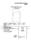 COVER Diagram and Parts List for FER341AC0  Frigidaire Dryer