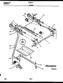 BURNER, MANIFOLD AND GAS CONTROL Diagram and Parts List for GF420RXD2  Frigidaire Range