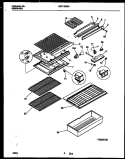 SHELVES AND SUPPORTS Diagram and Parts List for MRT15CNBD0  Frigidaire Refrigerator