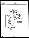 BURNER, MANIFOLD AND GAS CONTROL Diagram and Parts List for GF670RXW1  Frigidaire Range