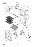 CABINET Diagram and Parts List for CFU14F1AW1  Uni Freezer