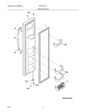 FREEZER DOOR Diagram and Parts List for LGHC2342LF1  Frigidaire Refrigerator