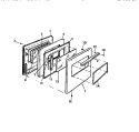 DOOR Diagram and Parts List for GF716HXH2  Frigidaire Wall Oven