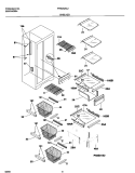 SHELVES Diagram and Parts List for FRS20ZGJD1  Frigidaire Refrigerator