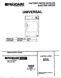 COVER Diagram and Parts List for MDE116RBW2  Frigidaire Dryer