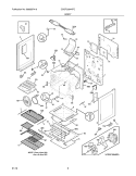 BODY Diagram and Parts List for CGGF3054KFC  Frigidaire Range