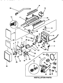 ICE MAKER Diagram and Parts List for F44XH24BD0  Frigidaire Refrigerator