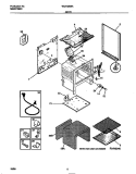 BODY Diagram and Parts List for WGF325BAWC  Frigidaire Range