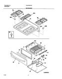 TOP / DRAWER Diagram and Parts List for PLGF389CCB  Frigidaire Range