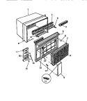 CABINET, FRONT, WRAPPER Diagram and Parts List for AS189J2K1  Frigidaire Air Conditioner