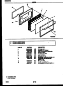 DOOR PARTS Diagram and Parts List for FEF351SAWA  Frigidaire Range