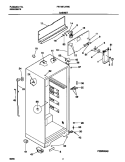 CABINET Diagram and Parts List for FRT18TJHW0  Frigidaire Refrigerator