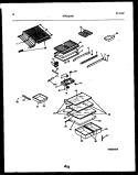 SHELVES AND SUPPORTS Diagram and Parts List for FPEZ21TRW0  Frigidaire Refrigerator
