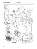 BODY Diagram and Parts List for PLEFMZ99ECG  Frigidaire Range