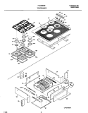 TOP / DRAWER Diagram and Parts List for FCS388WECC  Frigidaire Range