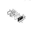 OVEN DOOR, PANELS Diagram and Parts List for GCG34BNL5  Frigidaire Range
