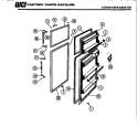 DOOR PARTS Diagram and Parts List for 95-1787-23-01  Tappan Refrigerator