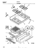 TOP / DRAWER Diagram and Parts List for MGF345CESB  Frigidaire Range