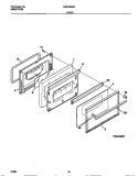 DOOR Diagram and Parts List for MGF345CBSD  Frigidaire Range