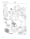 BODY Diagram and Parts List for GLEF388GSA  Frigidaire Range