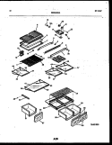 SHELVES AND SUPPORTS Diagram and Parts List for RT179NCH0  Frigidaire Refrigerator