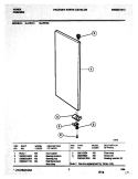 DOOR Diagram and Parts List for VR162  Frigidaire Freezer