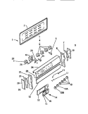 BACKGUARD Diagram and Parts List for RER306CW0  Kelvinator Range