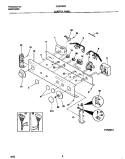 CONTROL PANEL Diagram and Parts List for FLSE72GCT1  Frigidaire Washer Dryer Combo