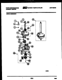 TRANSMISSION PARTS Diagram and Parts List for SM230MXW1  Frigidaire Washer