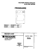 COVER Diagram and Parts List for FDE436RET2  Frigidaire Dryer