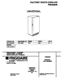 COVER Diagram and Parts List for MFU14M2GW0  Frigidaire Freezer